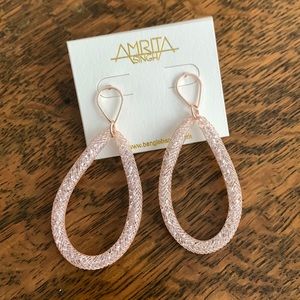 Amrita Singh Rose Gold/Pink Mesh Earrings
